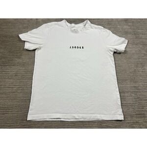Air Jordan Shirt Mens Large White Short Sleeve 100% Cotton Athleisure